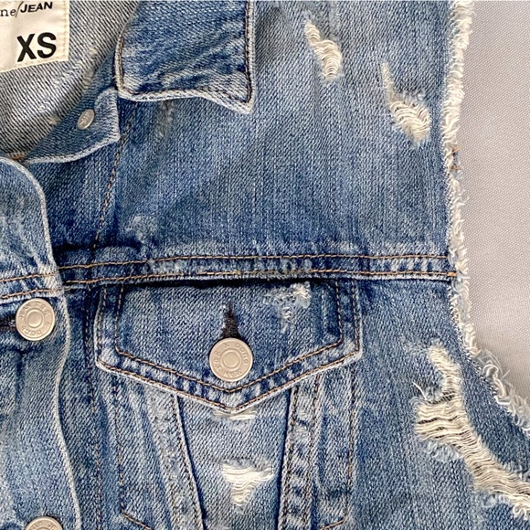 EUC Rag & Bone Distressed Jean Vest, Size XS - Picture 3 of 13